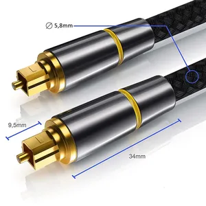 Cable de Audio óptico Digital de alta calidad Toslink SPDIF S/PDIF Cable de fibra óptica coaxial para amplificadores de barra de sonido Subwoofer Blu-ray - Product Image 1