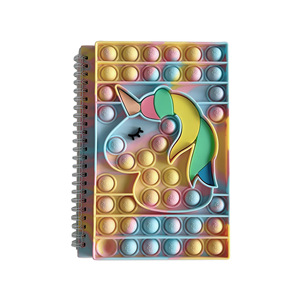 A5 Unicorn Scratch Notebook Coil Loose Leaf Press Bubble Exercise <strong>Book</strong> Decompression Stationery <strong>Book</strong> - Product Image 1