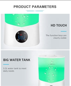 家庭用加湿器ポータブルトップ充填カラフルライト付きエッセンシャルオイルディフューザー湿度制御 - Product Image 5