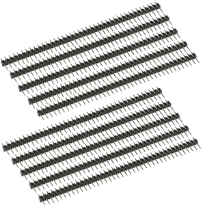10 Stück 40 Pin 1x40 Einreihiger Stecker 2.54 Break able Pin Header Connector Strip für Arduino Black - Product Image 1