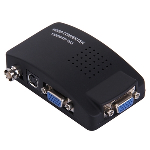 Convertidor de vídeo BNC a VGA, entrada de S-Video a salida VGA, compatible con PAL/NTSC, fácil de instalar y operar