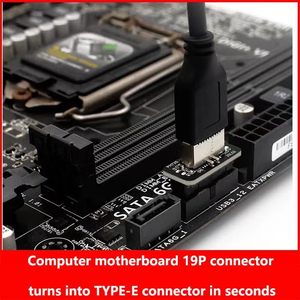 Chiave di presa del pannello anteriore 3.1 USB-A Type-E A USB 3.0 20 pin adattatore convertitore di intestazione scheda madre 20 pin 19pin connettore verticale - Product Image 3