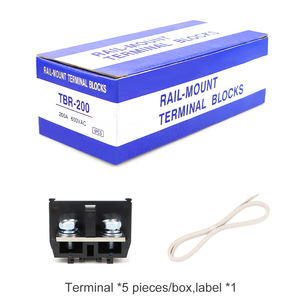 TBR端子块600V导轨安装螺钉端子块单层端子200A端子块 - Product Image 5