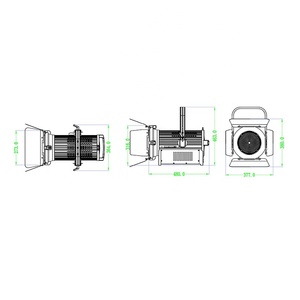 Supershow <strong>CW</strong>/WW Fan-less Fresnel Dmx Light Led Manual Zoom Cob Mini Led 200w Spotlights Fresnel Light for Studio Theater - Product Image 3