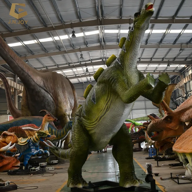 Sgad143 visor de dinossauro à prova d'água, 3d movimentação artesanal animatronic wuerhosauro dinossauro modelo