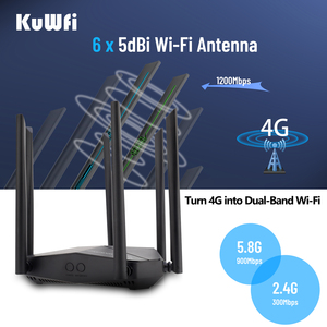 OEM KuWFi C260 SIM-карта 4G WiFi модуль маршрутизатора 1200 Мбит/с двухдиапазонный 32 проводной Cat6 4G беспроводной RJ11 домашнего использования частота 5G - Product Image 2