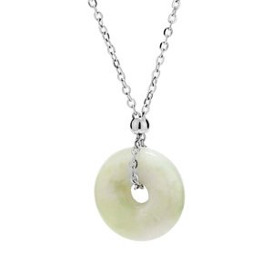 สร้อยทองโซ่18K จี้หยกสีเขียวอ่อน - Product Image 3