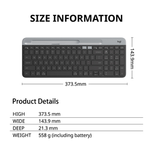Original Logitech K580 Multi-Device 2.4g Silent Office Unifying Dual Mode Portable Laptop Wireless <strong>Keyboard</strong> for Pc Tablet - Product Image 5