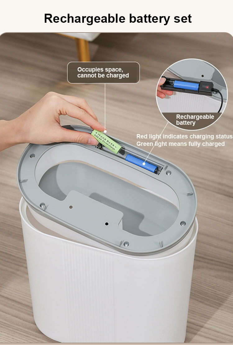 12L sensor trash can europe custom pink homes hotel multi-functional square simple electric smart automation bin/waste with lid