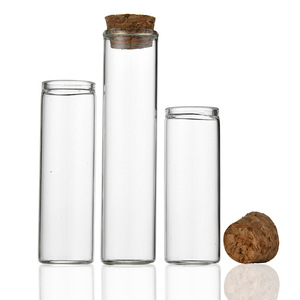 22mm קוטר צילינדר גבוהה בורוסיליקט זכוכית בקבוקון בקבוק זכוכית מבחנת בקבוק ריק מבחן צינור shot זכוכית עם brushand פקק