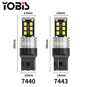 YOBIS 1156 Ba15s <strong>12v</strong> <strong>Led</strong> 2835 15SMD Py21w Canbus Amber <strong>Led</strong> Super Bright T20 <strong>21w</strong> 5w <strong>Led</strong> Foco 7443 White W21/5w Bay15d Red Bulb - Product Image 3