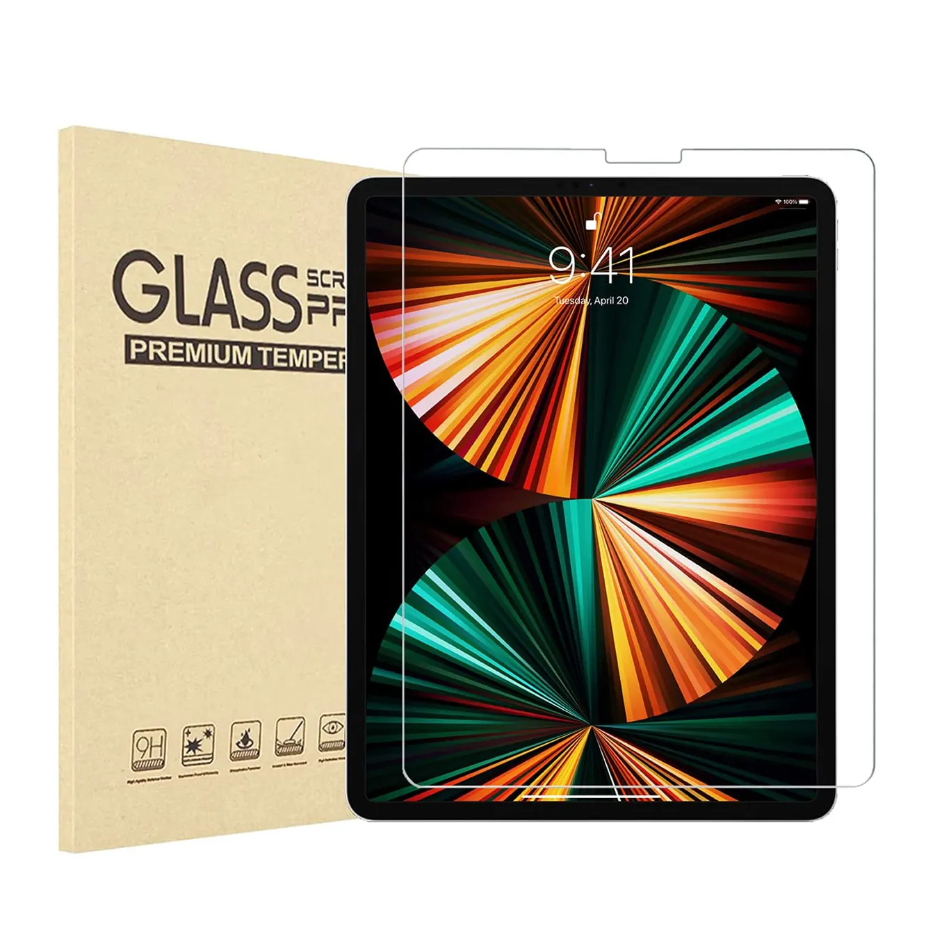 Pelindung layar kaca Tempered HD kompatibel untuk iPad Pro 11 2022 / iPad Pro 2024 dengan kemasan
