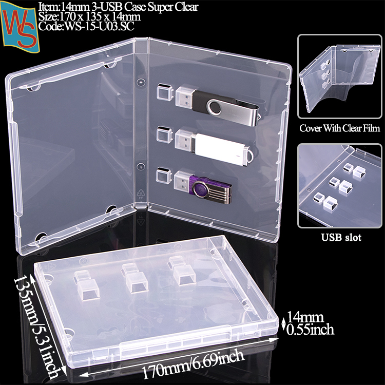 15-U03, Boîtier 3-USB Super Transparent
