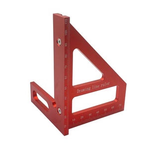 OEM dapat disesuaikan aluminium Aloi industri tulisan sudut kanan 45 ° Locator pertukangan segitiga penggaris metrik unit kekaisaran DIY - Product Image 3