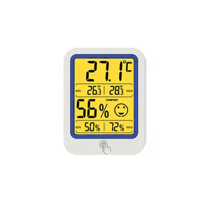 Estación meteorológica doméstica con pantalla Digital MAX/MIN Sensor de temperatura LCD higrómetro retroiluminación de uso interior - Product Image 1