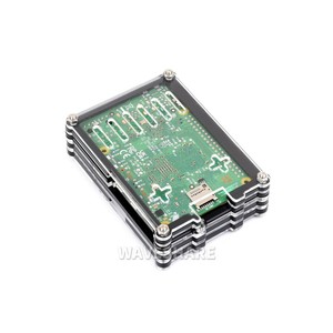 Waves hare Transparent und Black Acrylic Case für Raspberry Pi 5, Unterstützt die Installation von Official Active Cooler - Product Image 2