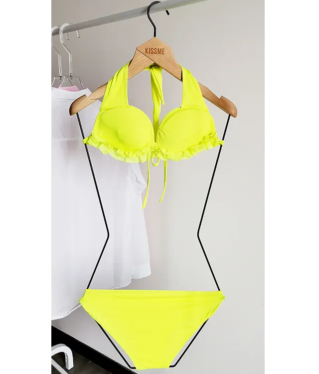 Appendini del costume da bagno dello swimwear del corpo completo della biancheria intima del filo di legno di vendita calda all'ingrosso della fabbrica per l'esposizione del bikini della biancheria