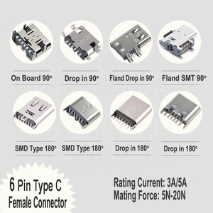 Wintai-Tech 6Pin USB C型连接器母C型连接器