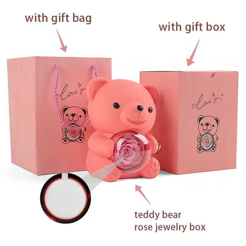 Flor de jabón de oso rosa