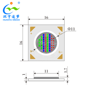 ไฟ LED RGB 1611 24V แบบแรงดันคงที่3IN 1 620/520/460NM 10-11W สำหรับเวทีและไฟแนวนอน - Product Image 5