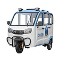 Low-cost heavy-duty passenger loading enclosed cabin electric passenger tricycle
