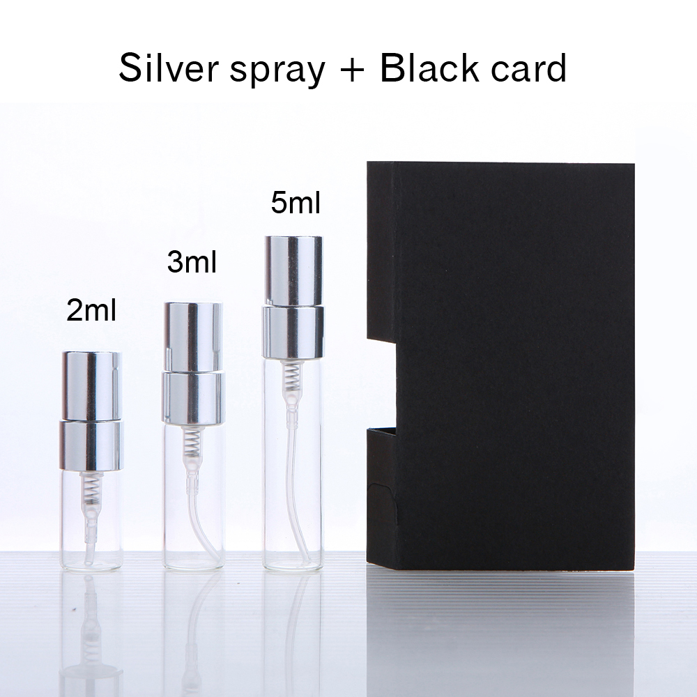 Silver bottle Black card