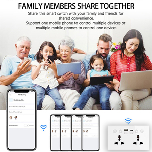 YUESHAPE Tuya Smart ZigBee Power Statistical <strong>Socket</strong> 20A <strong>With</strong> <strong>USB</strong> Type c Glass Panel <strong>Multi</strong> <strong>Functional</strong> Double WiFi Smart <strong>Socket</strong>