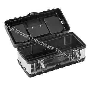 High Quality Portable Plastic <strong>Tool</strong> <strong>Box</strong> <strong>With</strong> Steel <strong>Lock</strong> Hard Plastic Rolling Toolbox 14'' 17''19''Storage Case Set