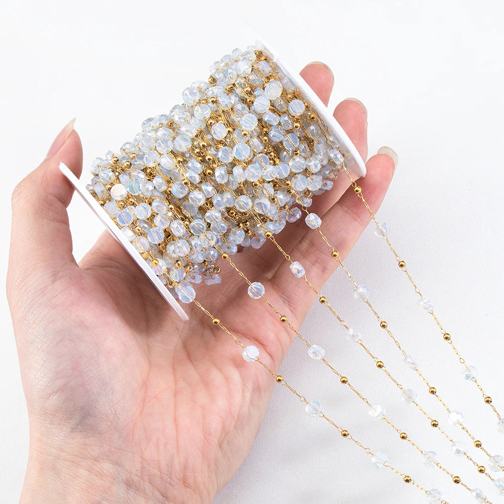 Milk Flat Faceted-Gold plated