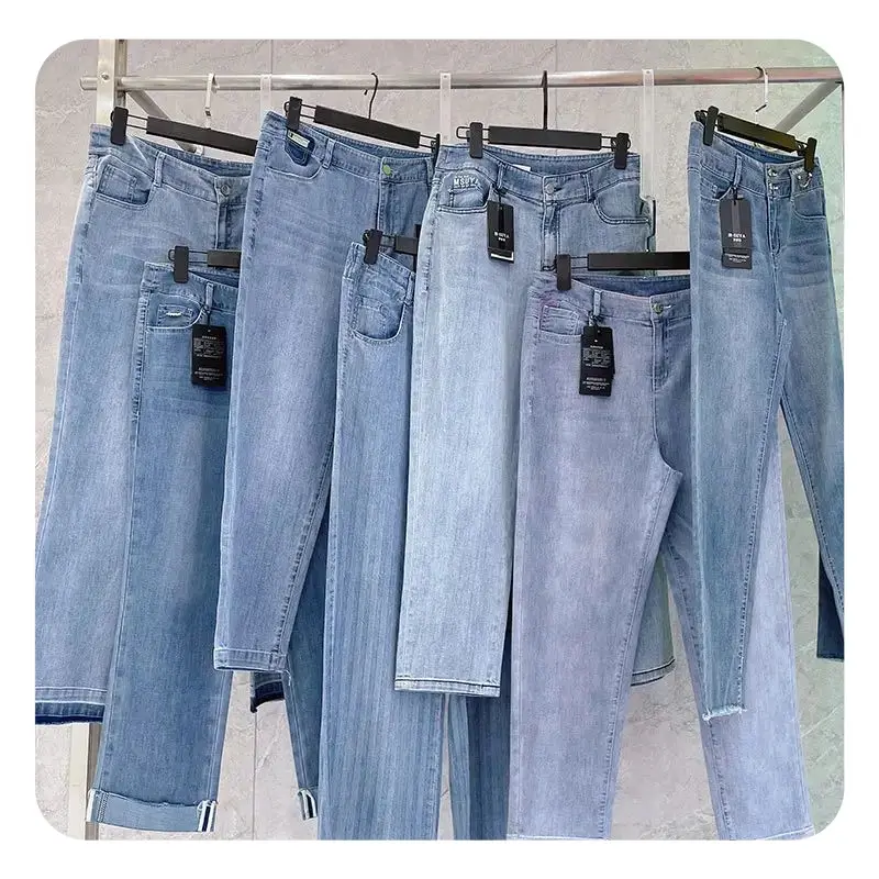 Оптовая продажа, самые популярные винтажные джинсы, узкие Подержанные джинсы