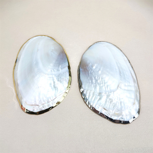 2024 Hot Selling MOP Jewelry Polished Gold and Silver Edge Mother of Pearl <strong>Shell</strong> Pieces Natural Oyster <strong>Shell</strong> for Decorations - Product Image 6