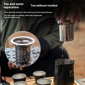 Kuaike fincan açık seyahat çay seti taşınabilir Kung Fu çay seti çay yapma için bir Pot ve dört bardak tepsisi ile - Product Image 3