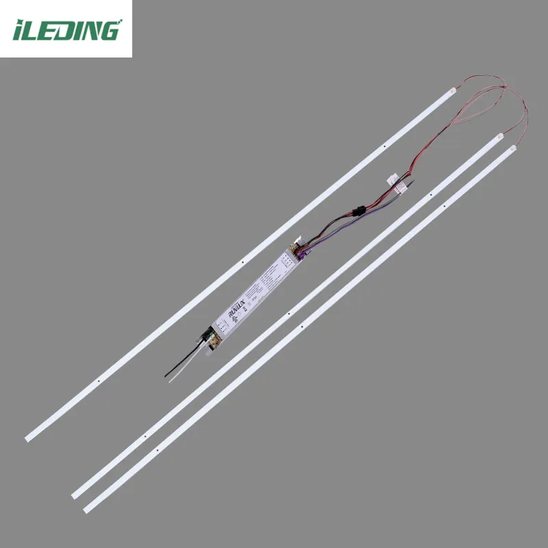 DLC Premium 2FT 4FT 46W 1-10v Escurecimento LED Faixa Magnética Luz Kits de Retrofit Linear Para Troffer