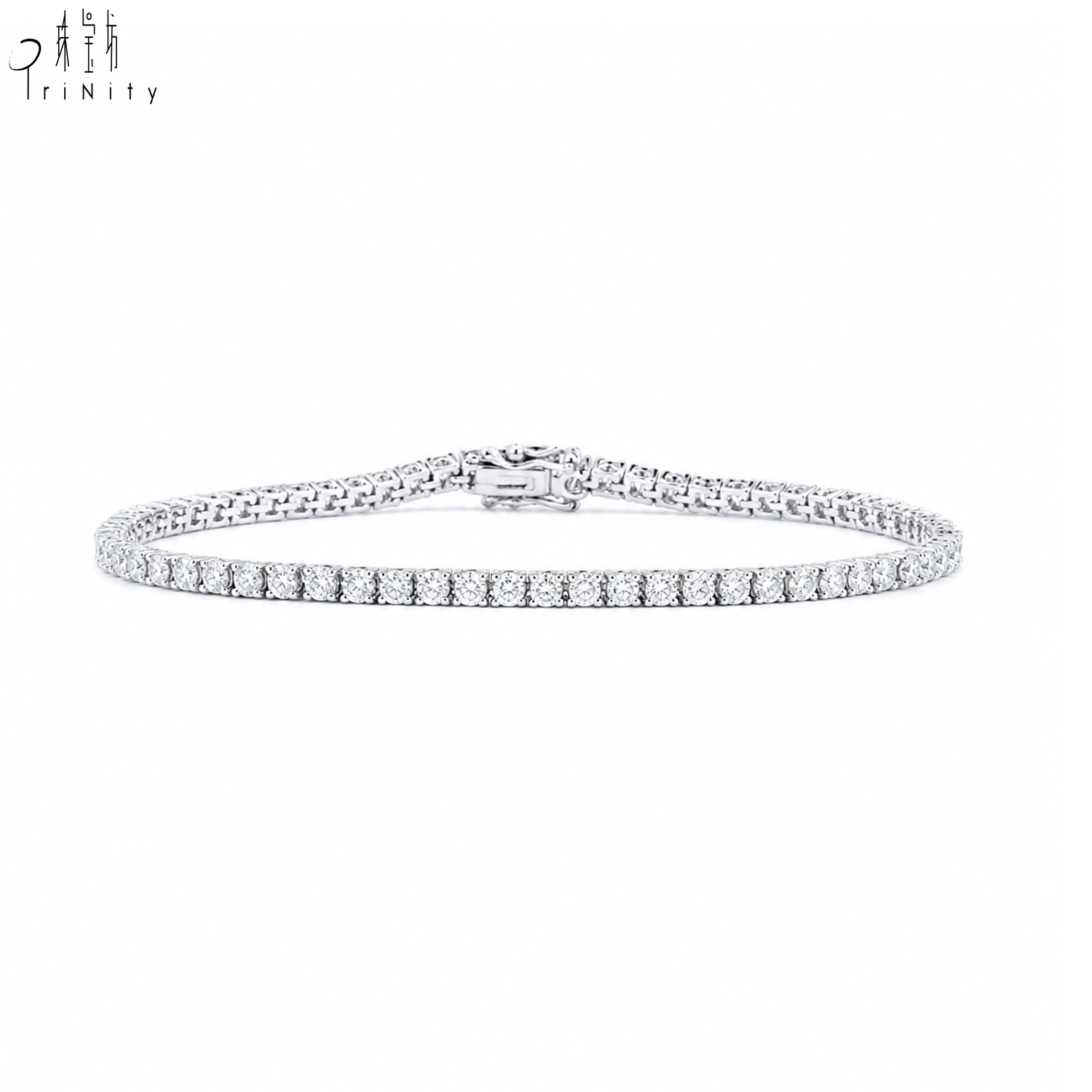 18K Solid White Gold