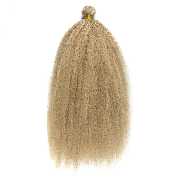 לא מעובד שיער לא מעובד סיטונאי ברזילאי גלם קינקי ישר צבע 613 שיער weave