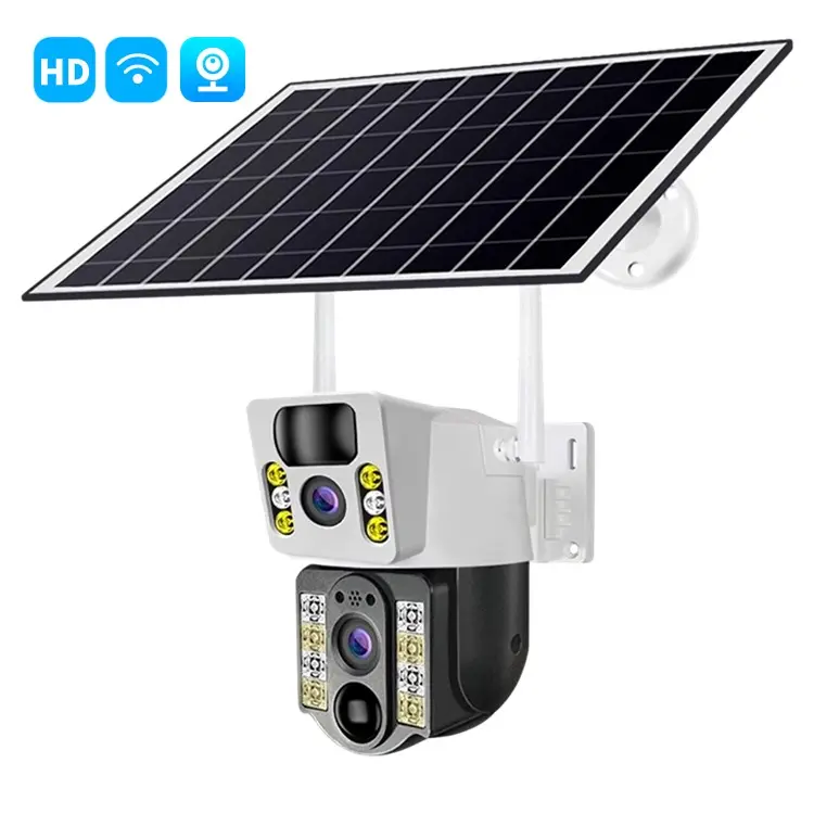 Sistema de cámara de seguridad solar cámara CCTV 4G Cámara tarjeta SIM