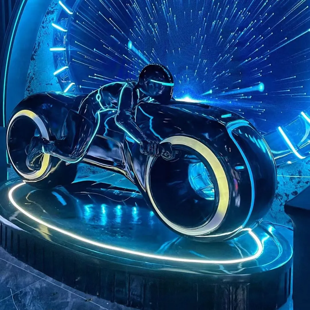 Ktv бар livehouse таверна Ресторан светящаяся скульптура мотоцикла украшения динамические гоночные украшения