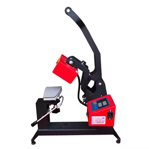 DELIOU Curved Element Clamshell Design Rigid Steel Frame <strong>Digital</strong> LCD <strong>Timer</strong> and <strong>Temperature</strong> <strong>Control</strong> Hat Heat Press Machine - Product Image 1