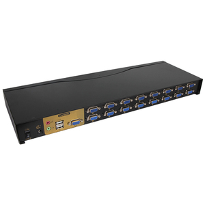 VCOM16から1 KVMスイッチ3D4K 30Hz 16 In 1 Out EDIDエミュレーターオーディオビデオHDMIスイッチャーキーボードマウス用ホットキーコントロール - Product Image 1