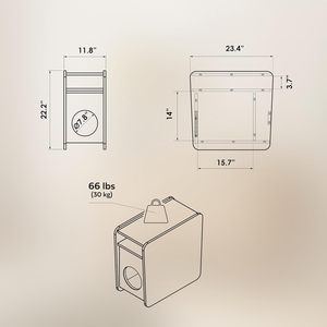 ベッドサイドテーブルキャットハウス多機能木製ソファサイドテーブル猫洞窟付きベッドエンドテーブル & ナイトスタンドリビングルーム - Product Image 2