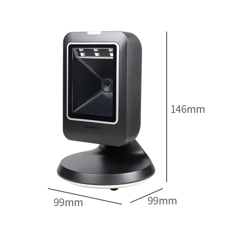 Hot Sale alta qualidade QR Code Wired Barcode Scanner Scanning Machine 2D Desktop Scanner para Supermercado