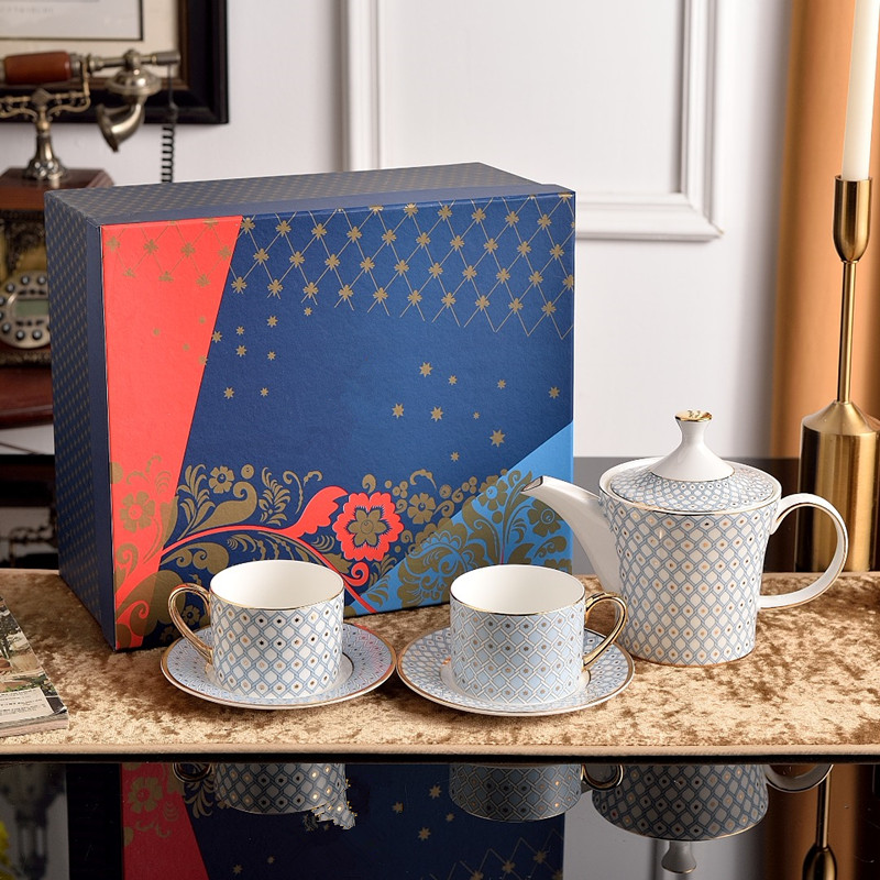 blue 1pot 2cup 2saucer