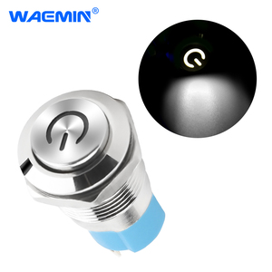 Waterproof IP65 12mm Metal Push Button <strong>Switches</strong> 3A 250VAC Accessory Momentary Push Button <strong>Switch</strong> for Industrial - Product Image 1