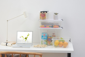 Trung Quốc 11L Tùy Chỉnh Trong Suốt Nhựa Lưu Trữ Hộp Vớ<span class=keywords><strong>i</strong></span> Nắp Đậy - Product Image 6