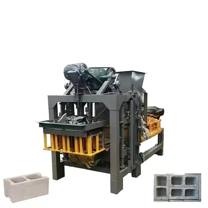 Em estoque bloco de cimento 4-25 Plc Máquinas para fabricação de tijolos automática