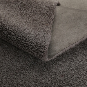 100% poliéster <span class=keywords><strong>Faux</strong></span> <span class=keywords><strong>Fur</strong></span> pelúcia pelúcia tecido ligado com camurça - Product Image 4