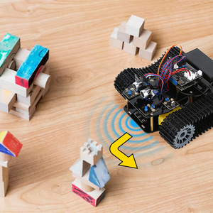 ACEBOTT 4WD ESP32 carro armato macchina intelligente per principianti kit di robotica di programmazione per principianti con kit di automazione per obiettivi educativi - Product Image 4
