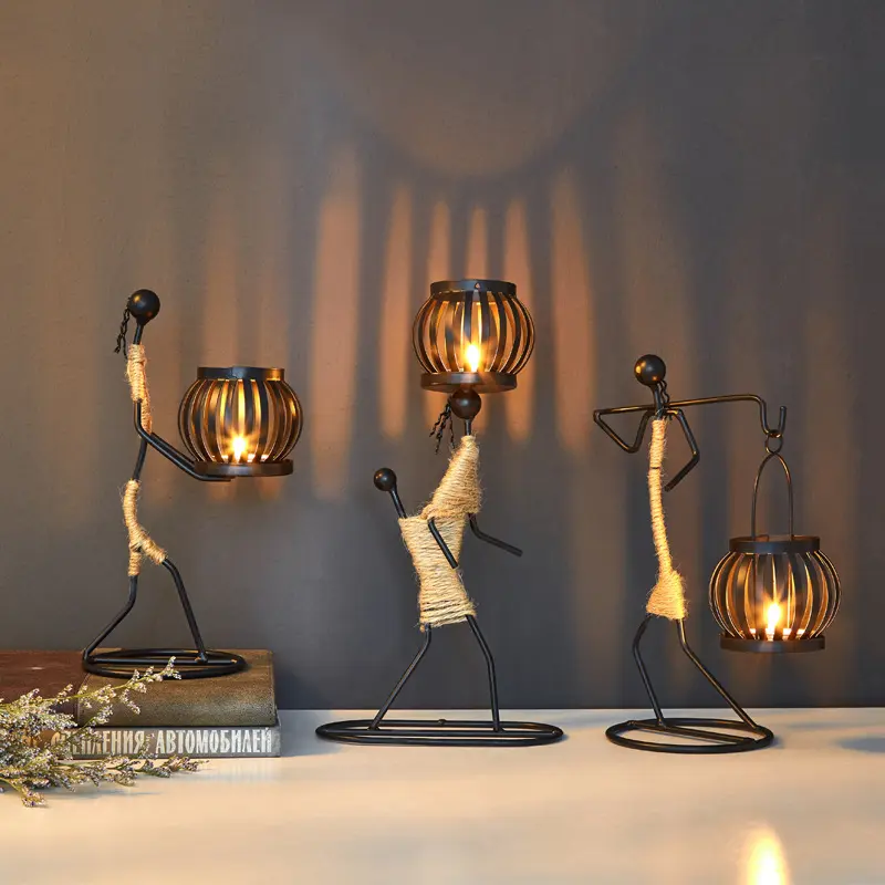 Portacandele per ragazza in metallo nordico portacandele in oro per regali di decorazione domestica decorazioni per la tavola da pranzo di nozze