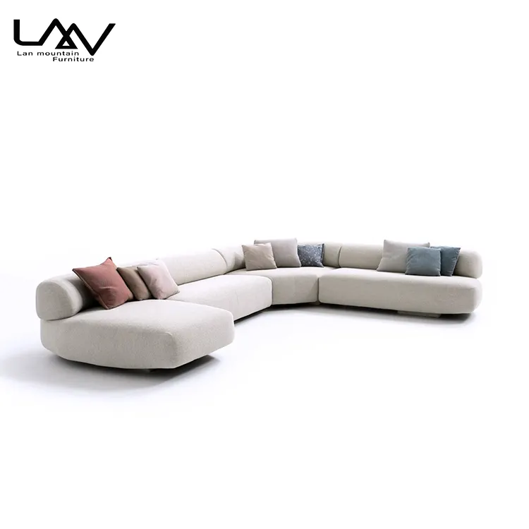 Sofá esquinero moderno de lujo en forma de l, sofás de tela, sala de estar seccionales para, conjunto de muebles