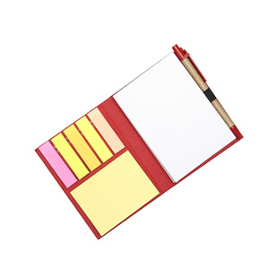 Bloc de notas de papel artesanal personalizado de buena calidad, Bloc de notas adhesivas B5 con bolígrafo - Product Image 1